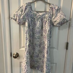 Crewcuts Floral Dress with Puff Sleeves